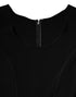 Emporio Armani Black Viscose Short Sleeves Sheath Midi Dress